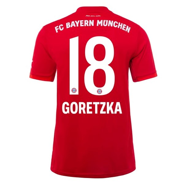 Camiseta Bayern Munich NO.18 Goretzka 1ª 2019-2020 Rojo